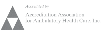 Accreditation logo for ambulatory health care services.